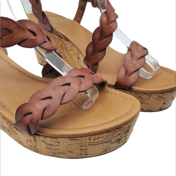 Crown Vintage Dryden Braided Strap Platform Sandals – Size 10 - Picture 6 of 10